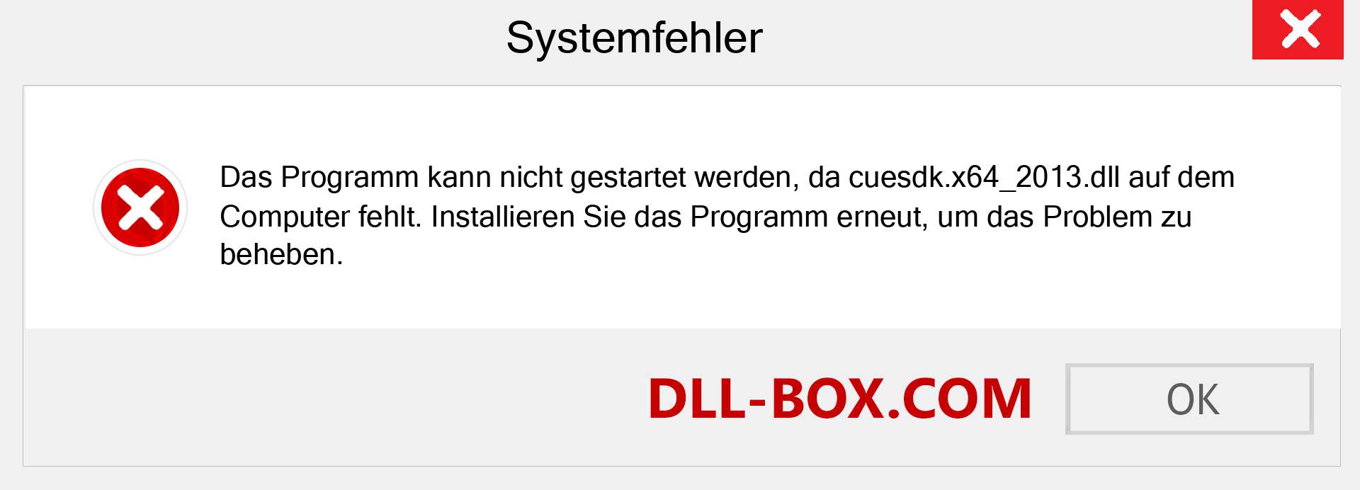 cuesdk.x64_2013.dll-Datei fehlt?. Download für Windows 7, 8, 10 - Fix cuesdk.x64_2013 dll Missing Error unter Windows, Fotos, Bildern