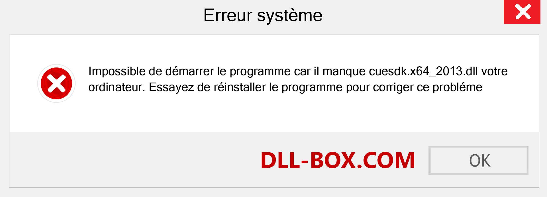 Le fichier cuesdk.x64_2013.dll est manquant ?. Télécharger pour Windows 7, 8, 10 - Correction de l'erreur manquante cuesdk.x64_2013 dll sur Windows, photos, images